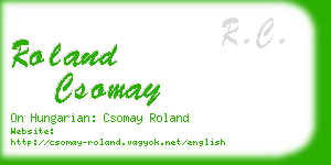 roland csomay business card